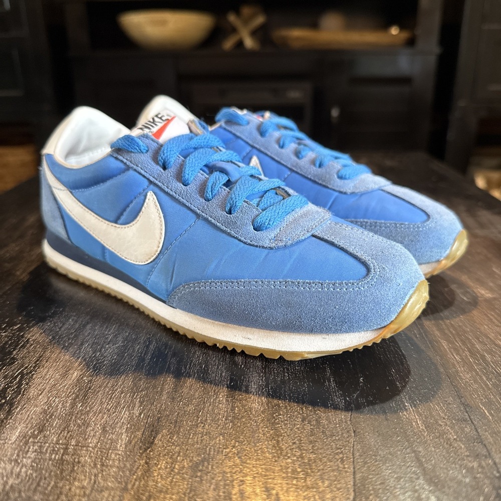 Nike Oceania Athletic Running Retro Sneakers 307165-400- Blue- Womens 7 EUR 38